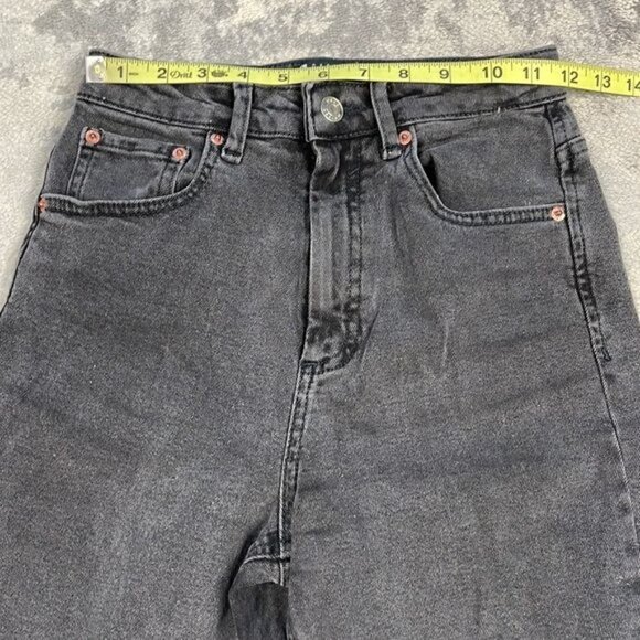 ASOS Design Slim Mom Jeans in Washed Black Denim High Rise Sz 26 - Picture 7 of 10